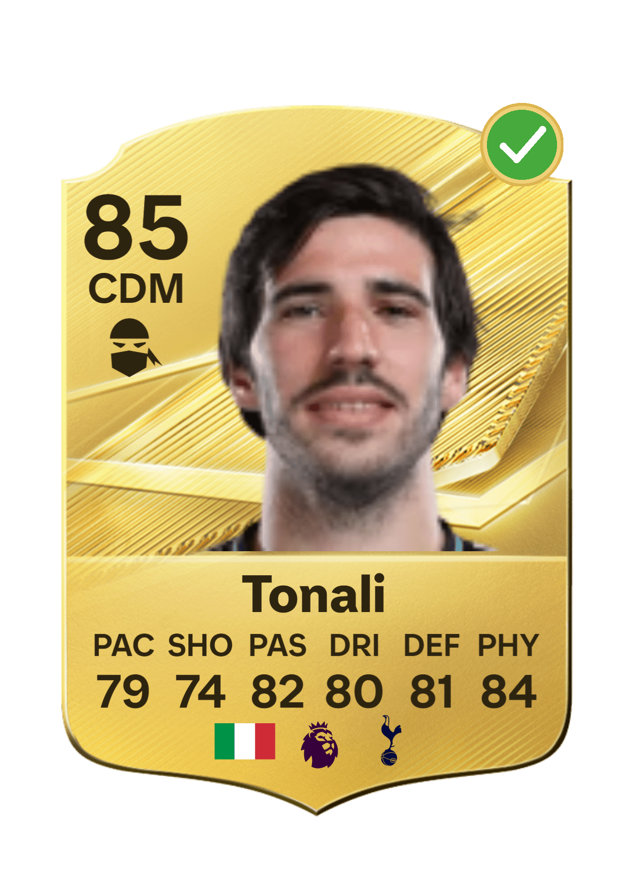 Player card with Chemistry Style applied